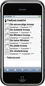 Stropdas strikken iphone